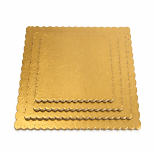 Altın Dikdörtgen Pasta Altlığı